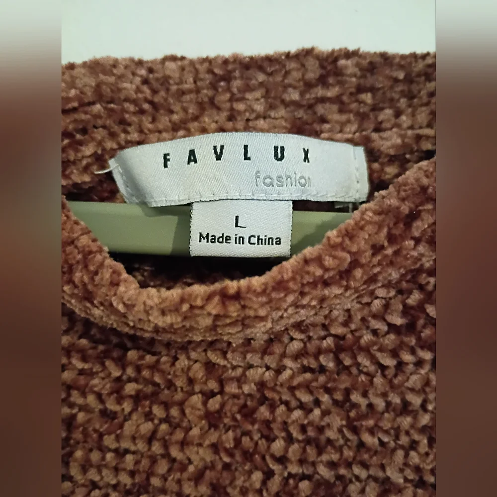 Favlux Women's Doman Sleeve  Sweater in Rich‎ Rust Sz L